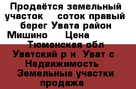 Продаётся земельный участок 15 соток правый берег Увата район Мишино.  › Цена ­ 800 000 - Тюменская обл., Уватский р-н, Уват с. Недвижимость » Земельные участки продажа   